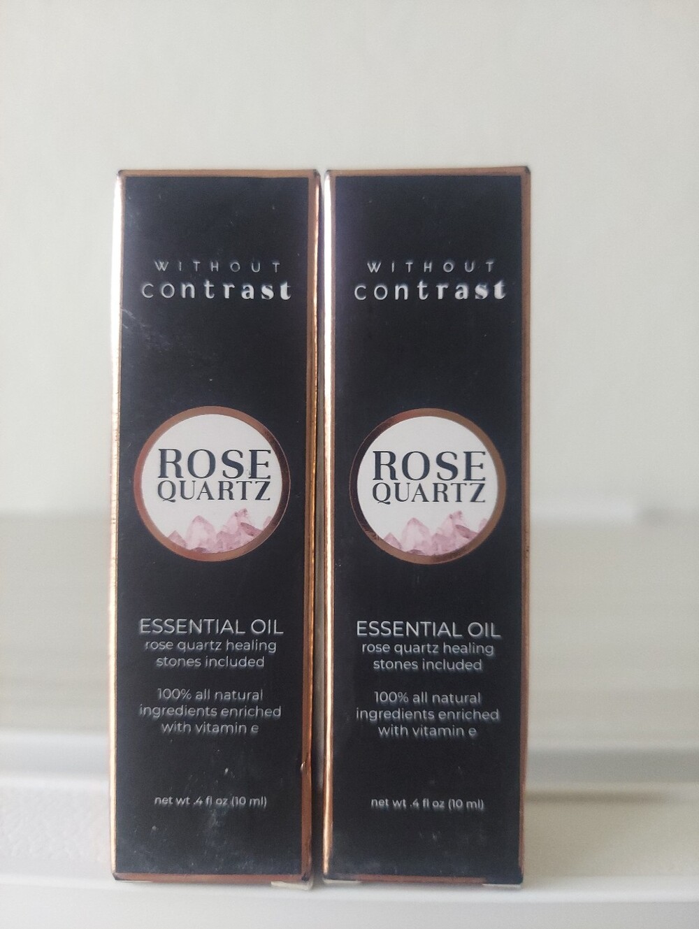 2 Without Contrast Rose Quartz Essential Oil Rollon .4oz Ea.Natural Ingredients